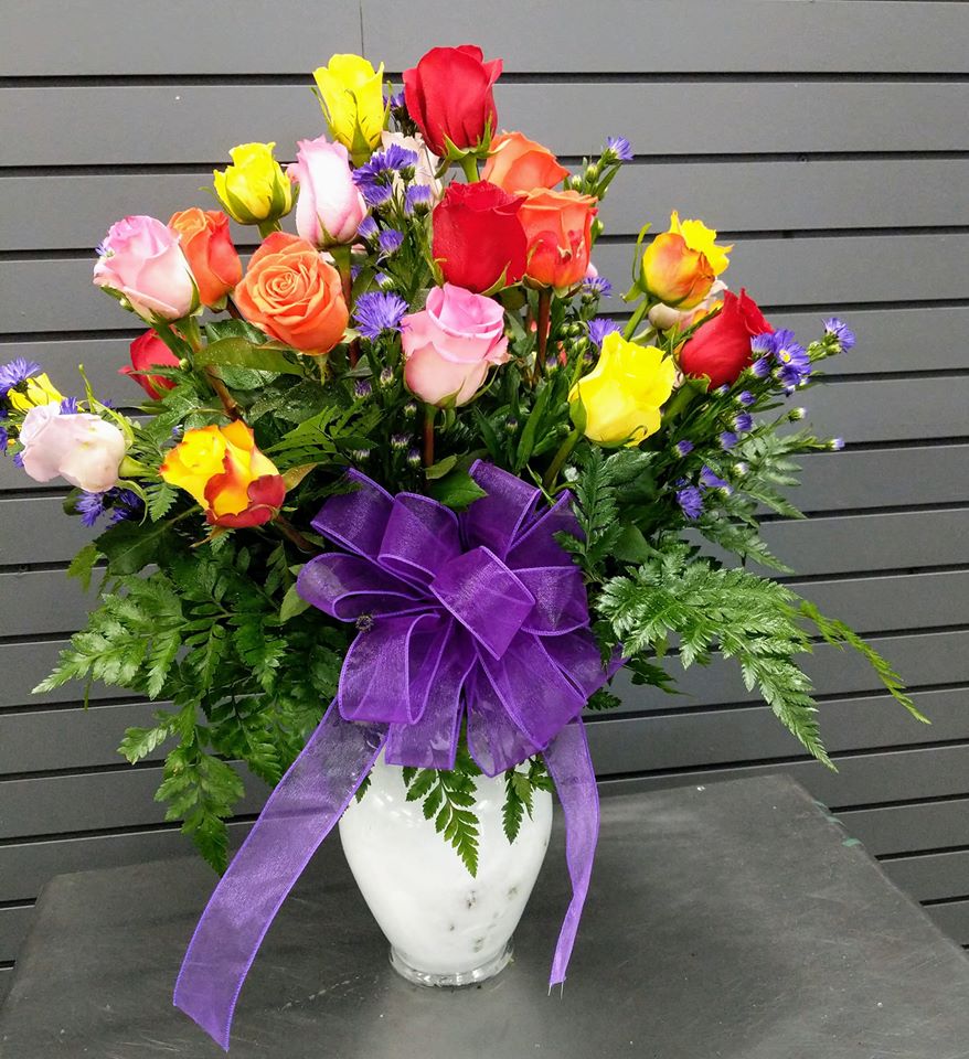 Two Dozen MIXED Color Roses