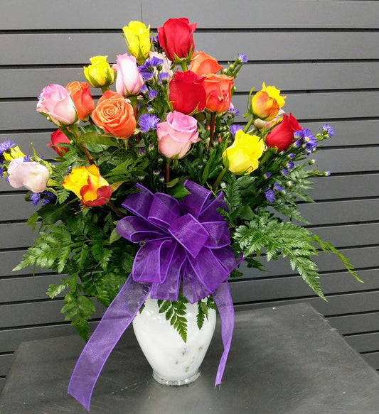 Two Dozen MIXED Color Roses